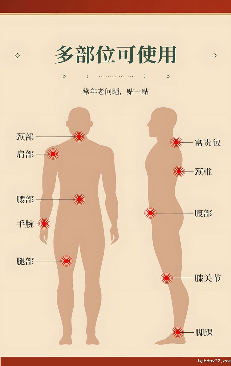三伏贴穴位贴敷图